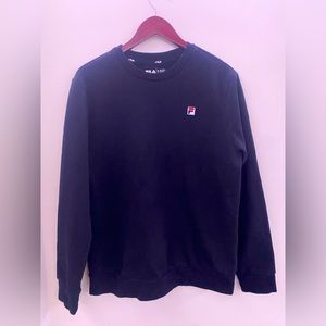 Fila all black crewneck